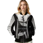 custom chicago white sox mesh effect black bomber jacket best selling