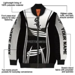 custom chicago white sox mesh effect black bomber jacket best selling