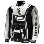 custom chicago white sox mesh effect black varsity jacket best selling