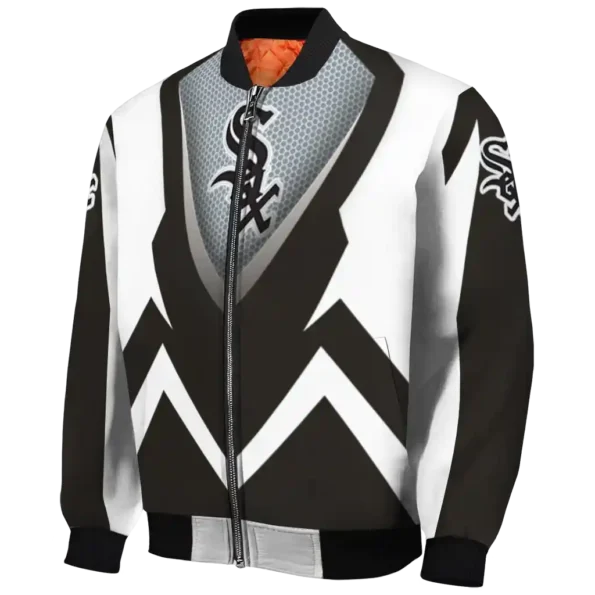 custom chicago white sox v stripes black white bomber jacket best selling