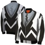 custom chicago white sox v stripes black white bomber jacket best selling