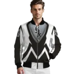 custom chicago white sox v stripes black white bomber jacket best selling