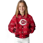 custom cincinnati reds bolt stripe red varsity jacket best selling