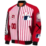 custom cincinnati reds eagle baseball red white bomber jacket best selling