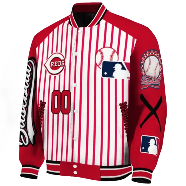 custom cincinnati reds eagle baseball red white varsity jacket best selling