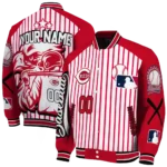 custom cincinnati reds eagle baseball red white varsity jacket best selling