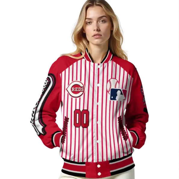 custom cincinnati reds eagle baseball red white varsity jacket latest model