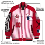custom cincinnati reds eagle baseball red white varsity jacket best selling