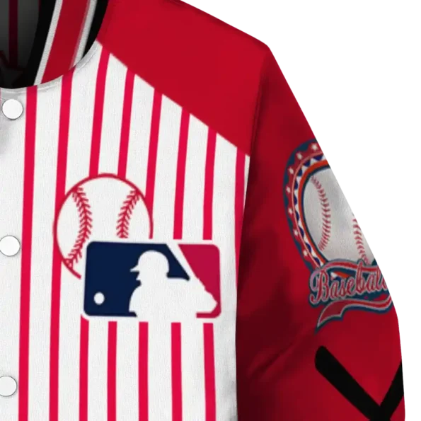 custom cincinnati reds eagle baseball red white varsity jacket premium grade