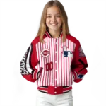 custom cincinnati reds eagle baseball red white varsity jacket best selling