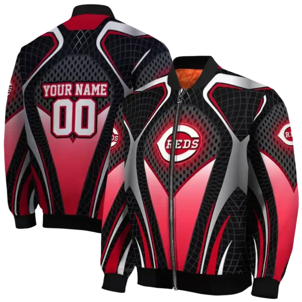 custom cincinnati reds mesh chest black crocs black bomber jacket fashion forward