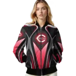 custom cincinnati reds mesh chest black crocs black bomber jacket best selling
