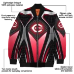 custom cincinnati reds mesh chest black crocs black bomber jacket best selling