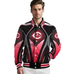 custom cincinnati reds mesh chest black crocs black varsity jacket best selling