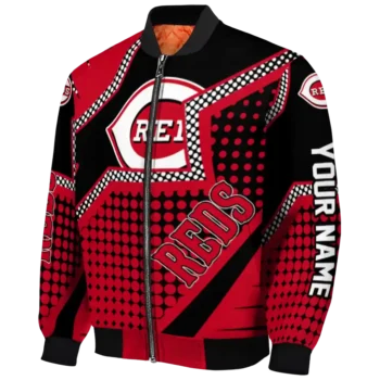 custom cincinnati reds star burst red bomber jacket best selling