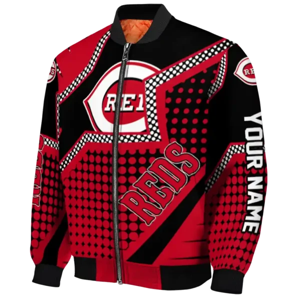 custom cincinnati reds star burst red bomber jacket best selling