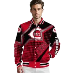custom cincinnati reds star burst red varsity jacket best selling