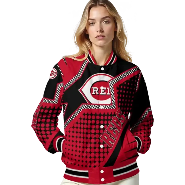 custom cincinnati reds star burst red varsity jacket latest model