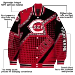 custom cincinnati reds star burst red varsity jacket best selling