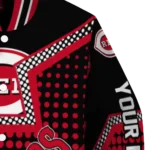 custom cincinnati reds star burst red varsity jacket best selling