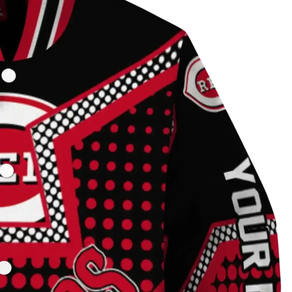 custom cincinnati reds star burst red varsity jacket premium grade
