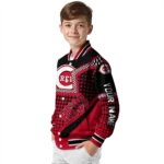 custom cincinnati reds star burst red varsity jacket best selling