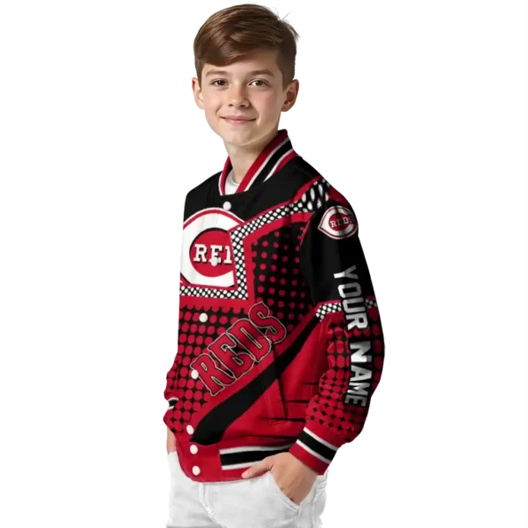 custom cincinnati reds star burst red varsity jacket trendy