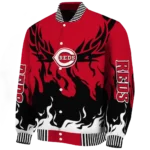 custom cincinnati reds winged blaze red white varsity jacket best selling
