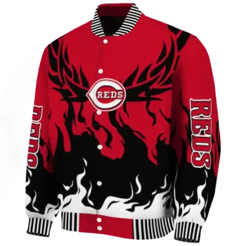 custom cincinnati reds winged blaze red white varsity jacket best selling