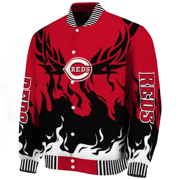 custom cincinnati reds winged blaze red white varsity jacket best selling