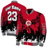 custom cincinnati reds winged blaze red white varsity jacket best selling