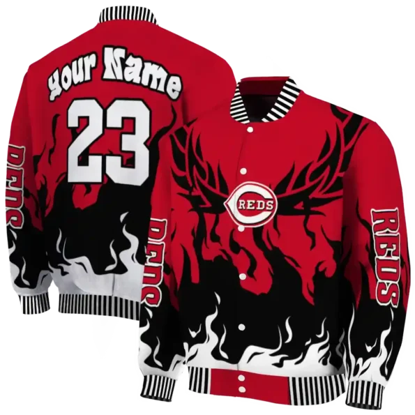 custom cincinnati reds winged blaze red white varsity jacket fashion forward