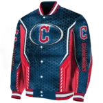 custom cleveland guardians power plate navy blue varsity jacket best selling