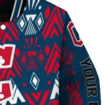 custom cleveland guardians pyramid shapes navy blue varsity jacket best selling