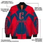 custom cleveland guardians spider mark navy blue red crocs bomber jacket best selling