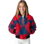 custom cleveland guardians spider mark navy blue red crocs bomber jacket best selling