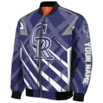 custom colorado rockies chevron angles blue bomber jacket best selling