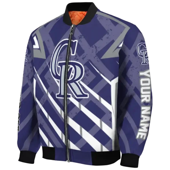 custom colorado rockies chevron angles blue bomber jacket best selling