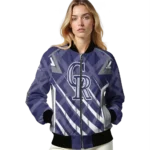 custom colorado rockies chevron angles blue bomber jacket best selling
