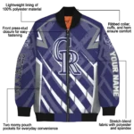 custom colorado rockies chevron angles blue bomber jacket best selling