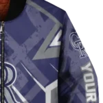 custom colorado rockies chevron angles blue bomber jacket best selling
