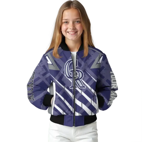 custom colorado rockies chevron angles blue bomber jacket top rated