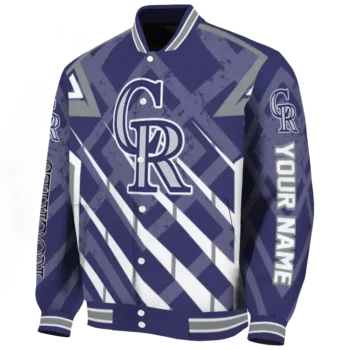 custom colorado rockies chevron angles blue varsity jacket best selling