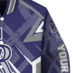 custom colorado rockies chevron angles blue varsity jacket best selling