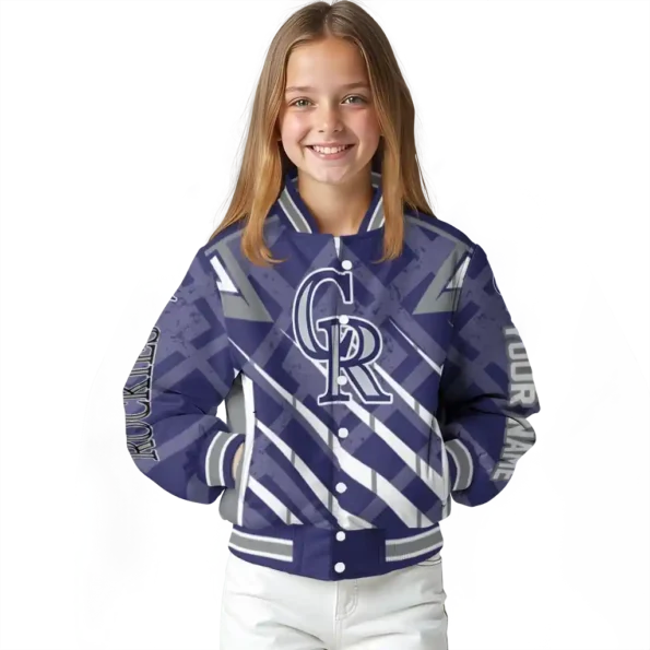 custom colorado rockies chevron angles blue varsity jacket top rated
