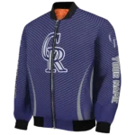 custom colorado rockies chevron arrow blue bomber jacket best selling