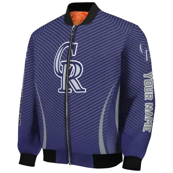 custom colorado rockies chevron arrow blue bomber jacket best selling