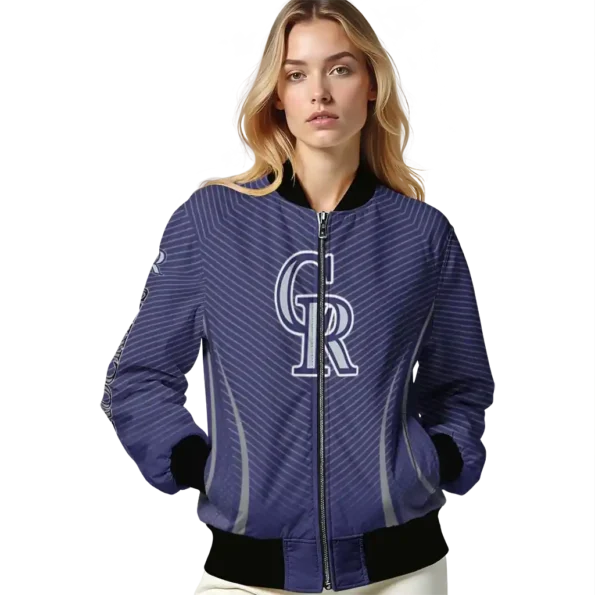 custom colorado rockies chevron arrow blue bomber jacket latest model