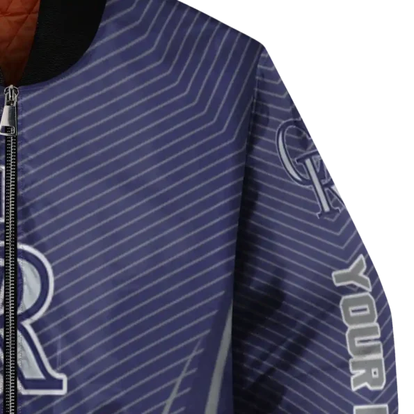 custom colorado rockies chevron arrow blue bomber jacket premium grade