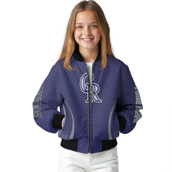 custom colorado rockies chevron arrow blue bomber jacket top rated